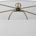 UTTERMOST, GRAPHITE RIBBED TABLE LAMP, TABLE LAMPS