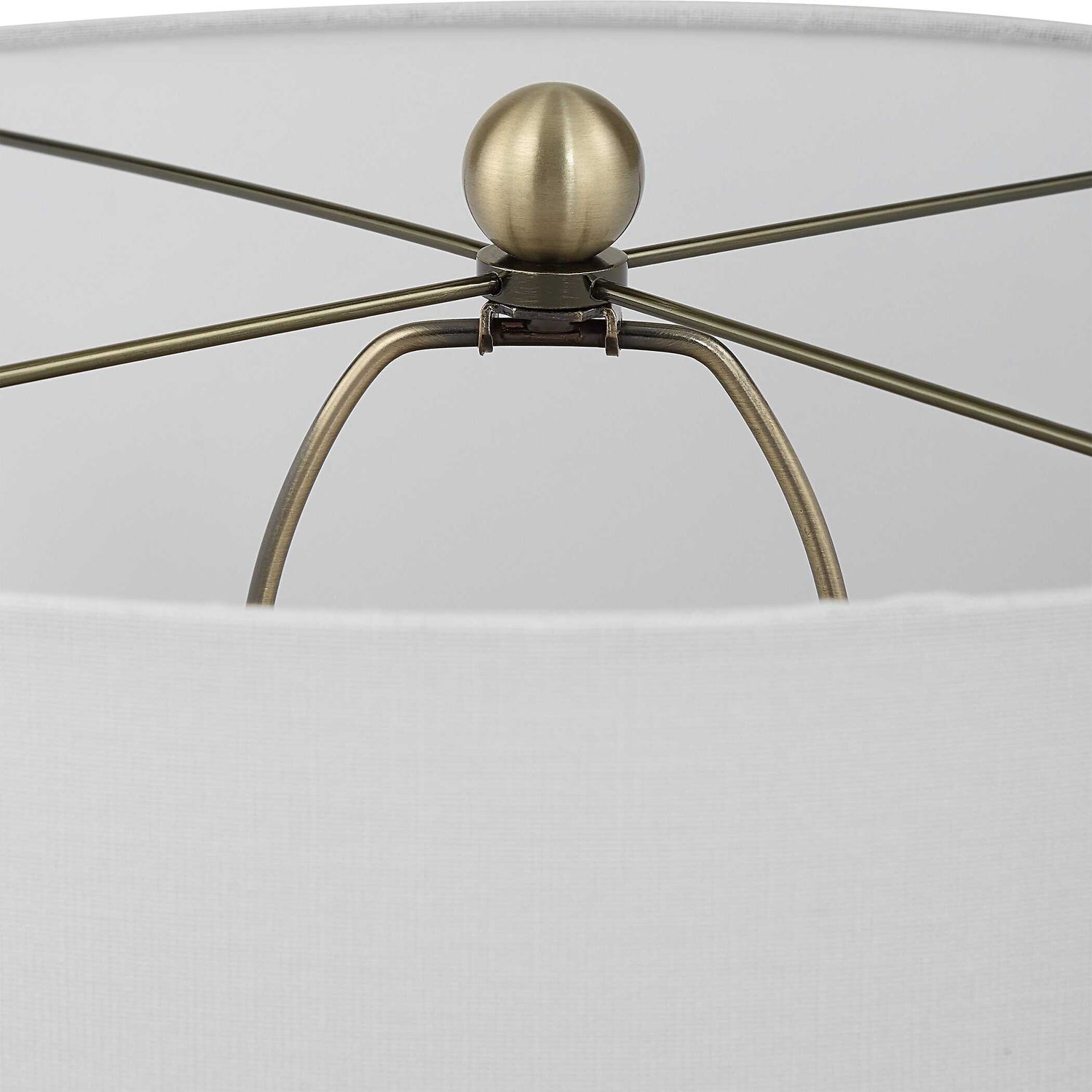 UTTERMOST, GRAPHITE RIBBED TABLE LAMP, TABLE LAMPS
