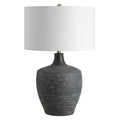 UTTERMOST, GRAPHITE RIBBED TABLE LAMP, TABLE LAMPS