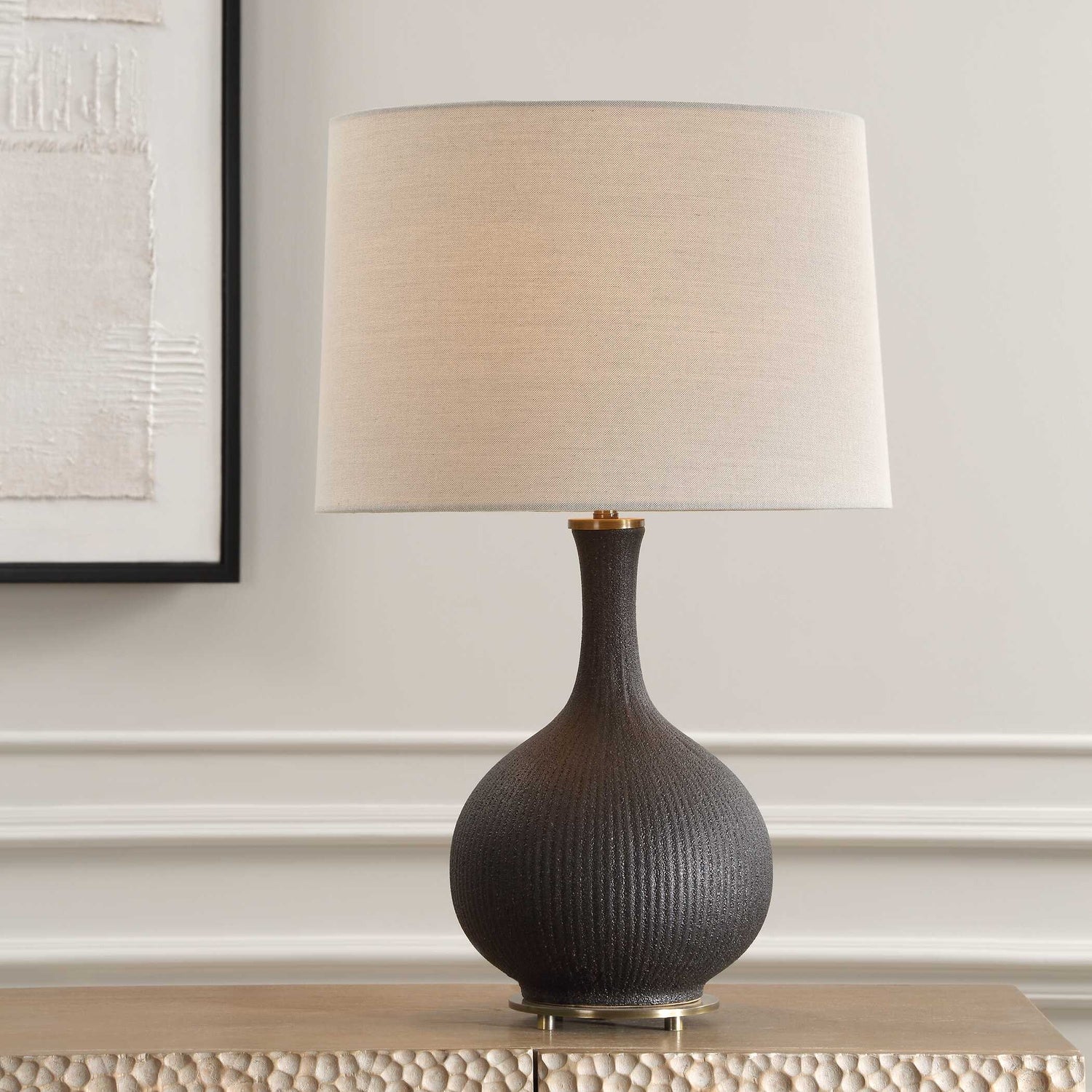UTTERMOST, RIMINI GLAZE TABLE LAMP, TABLE LAMPS