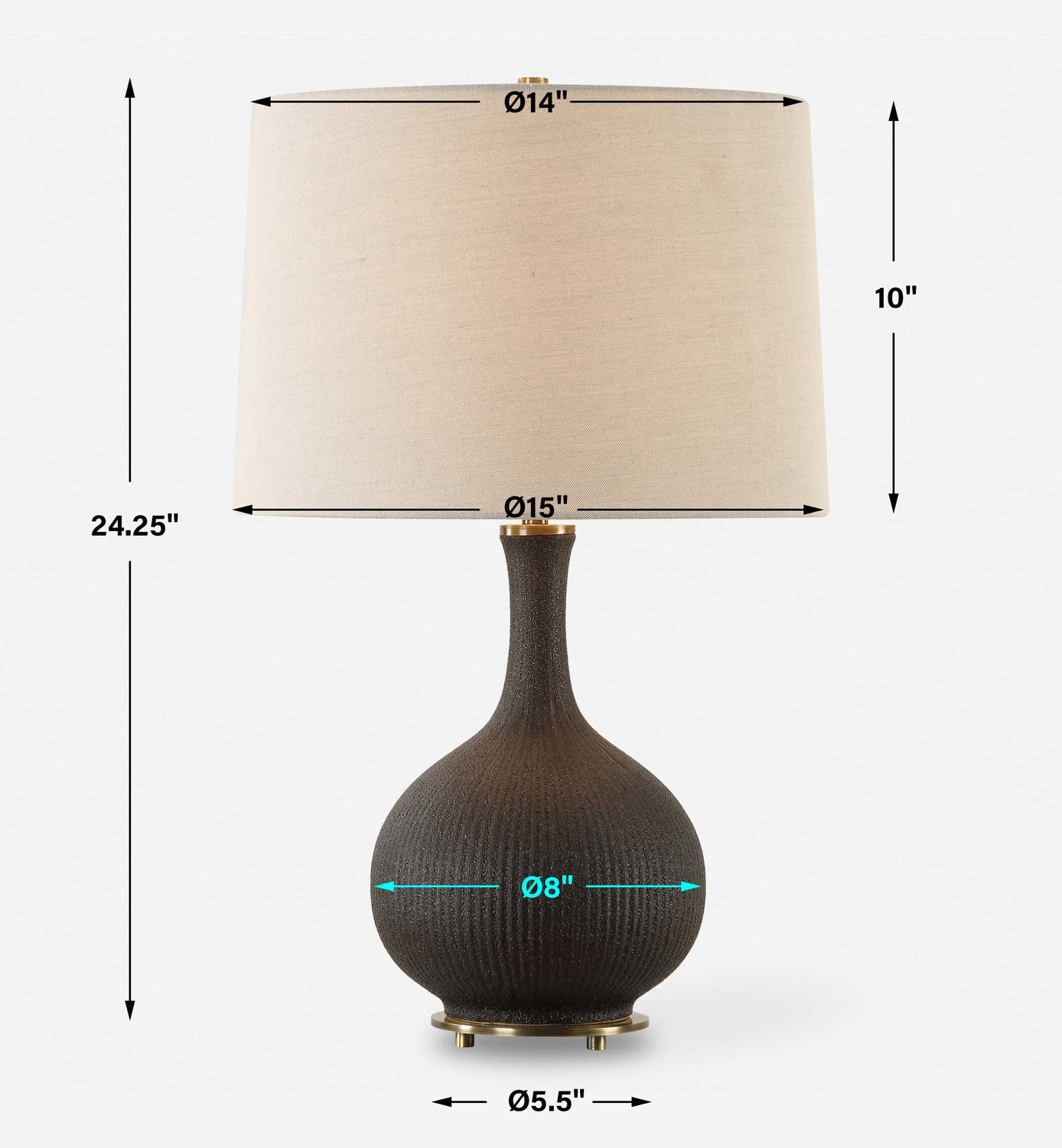 UTTERMOST, Rimini Glaze Table Lamp, TABLE LAMPS