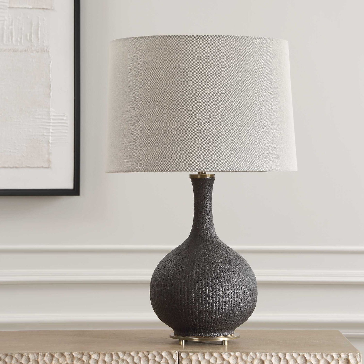 UTTERMOST, RIMINI GLAZE TABLE LAMP, TABLE LAMPS
