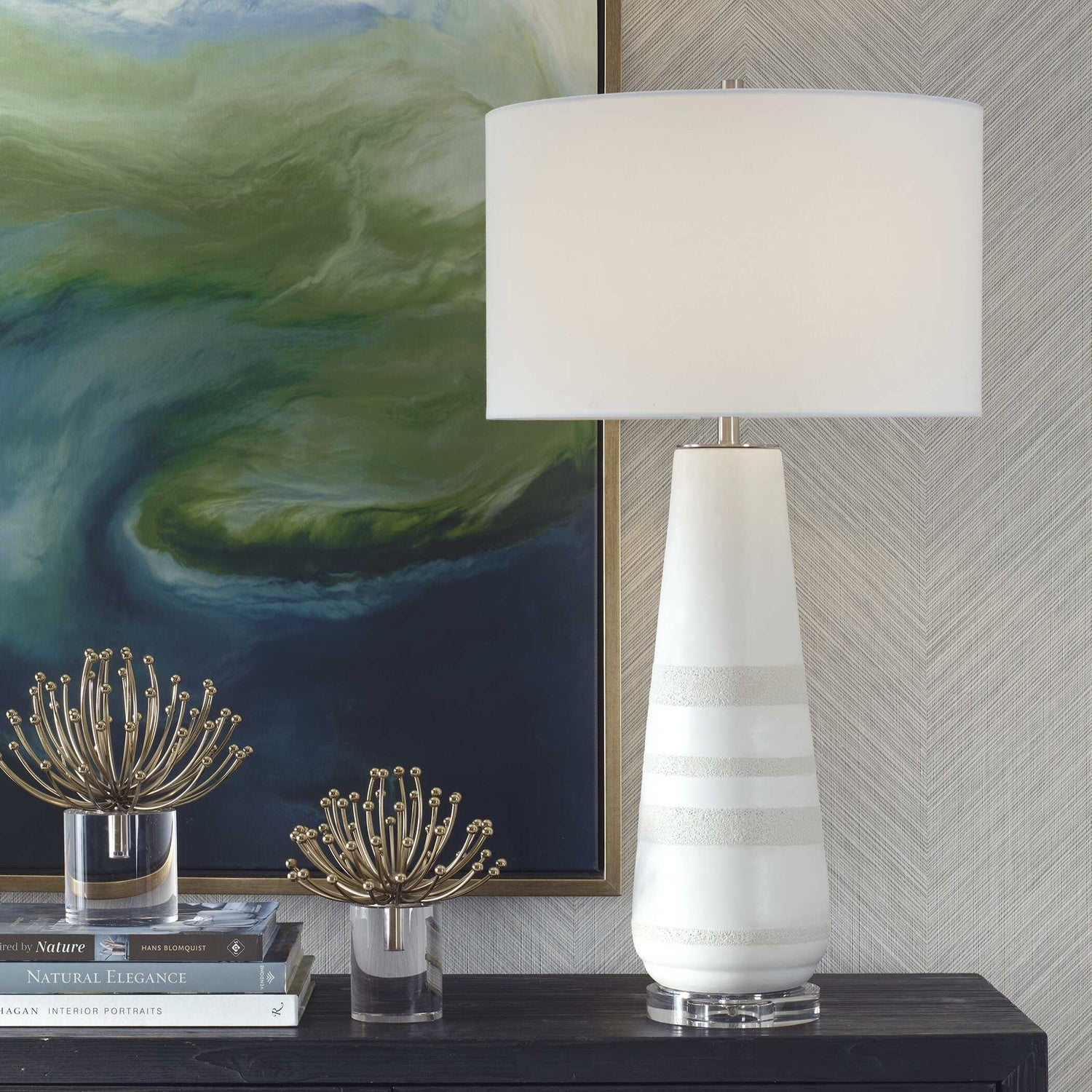 UTTERMOST, SANTINO CRACKLED TABLE LAMP, TABLE LAMPS