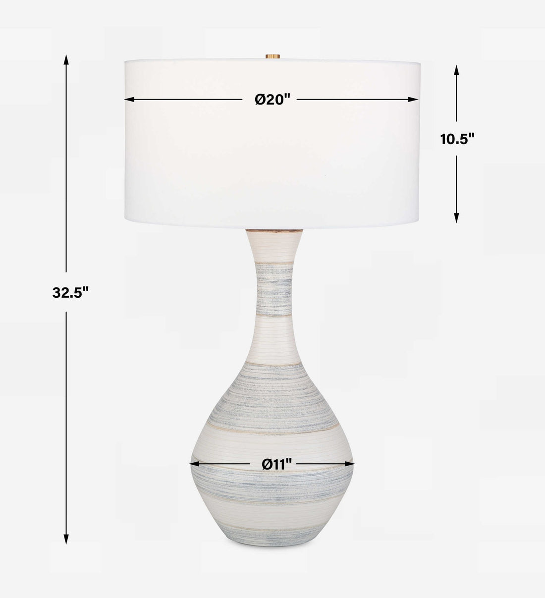 UTTERMOST, POTTER STRIPED TABLE LAMP, TABLE LAMPS