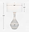 UTTERMOST, POTTER STRIPED TABLE LAMP, TABLE LAMPS