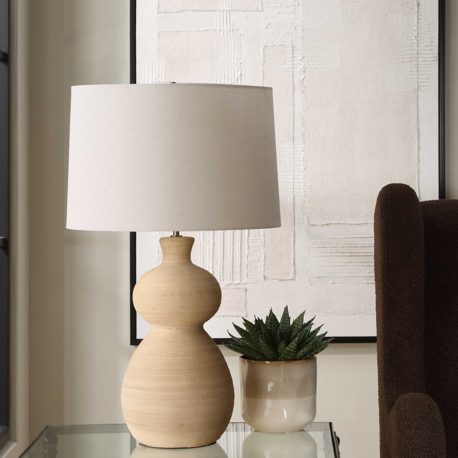 UTTERMOST, Pueblo Clay Table Lamp, TABLE LAMPS
