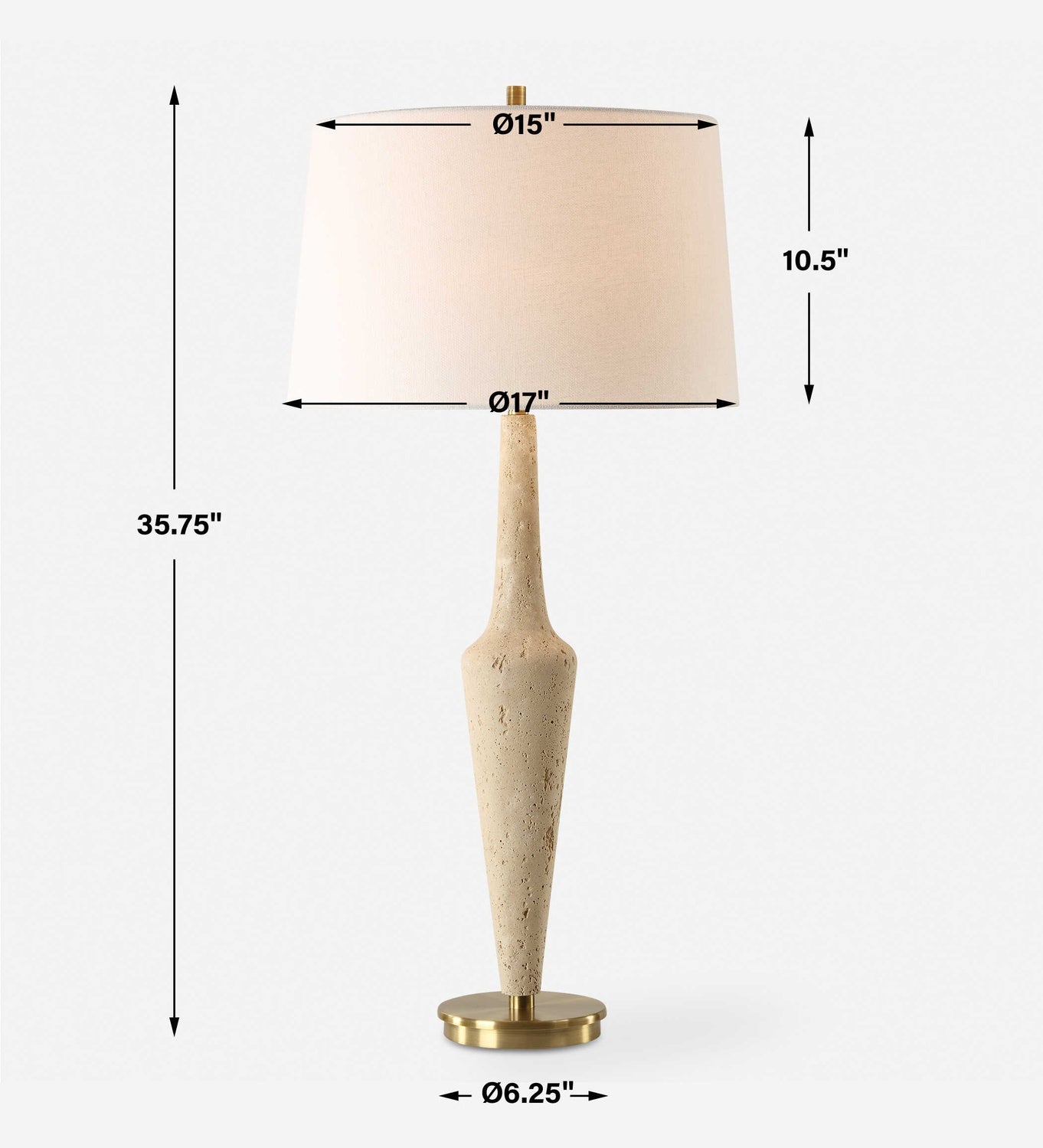 UTTERMOST, Juliet Travertine Table Lamp, TABLE LAMPS