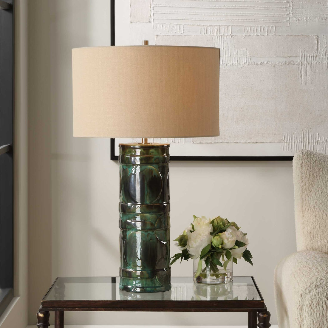 UTTERMOST, Loch Glaze Table Lamp, TABLE LAMPS