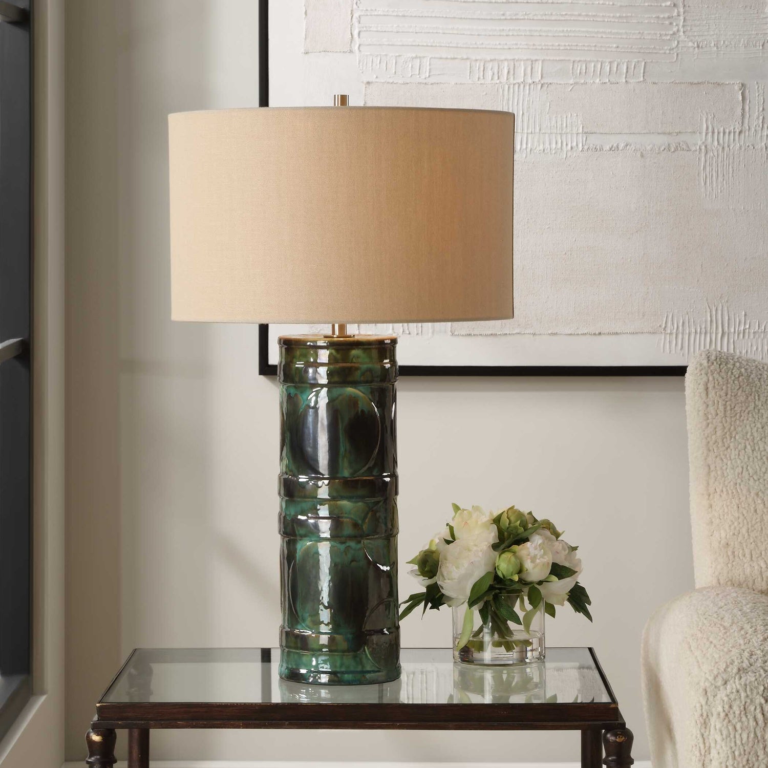 UTTERMOST, Loch Glaze Table Lamp, TABLE LAMPS