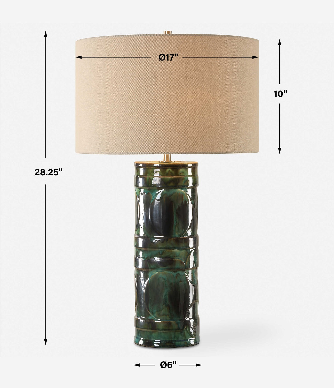 UTTERMOST, Loch Glaze Table Lamp, TABLE LAMPS