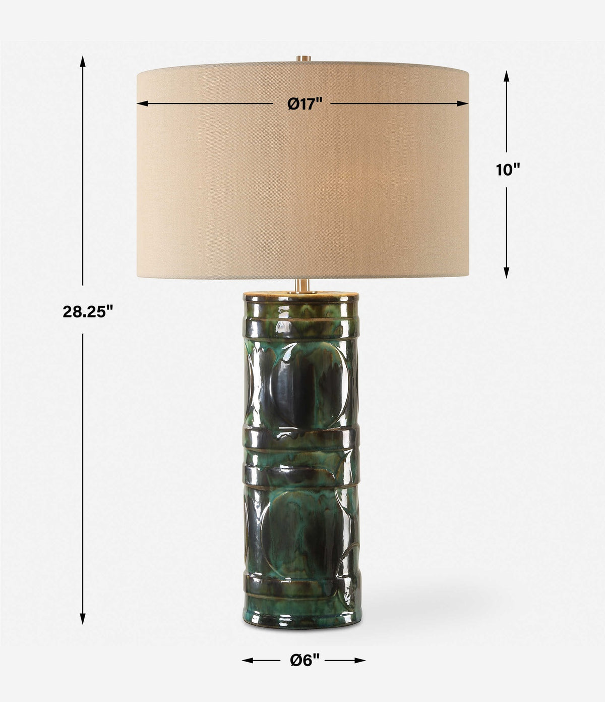 UTTERMOST, Loch Glaze Table Lamp, TABLE LAMPS