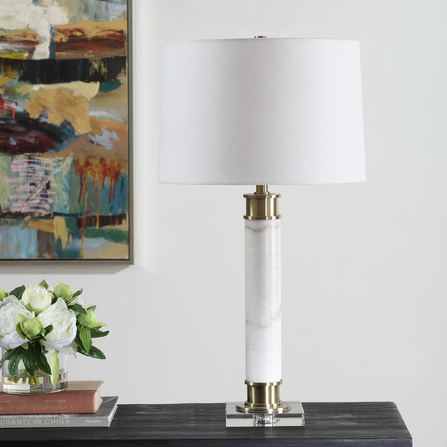 UTTERMOST, PLINTH TABLE LAMP, TABLE LAMPS