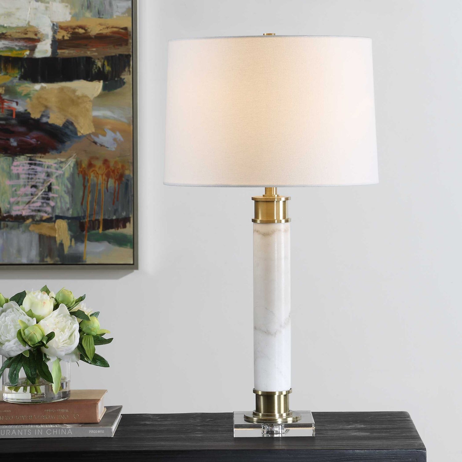 UTTERMOST, PLINTH TABLE LAMP, TABLE LAMPS