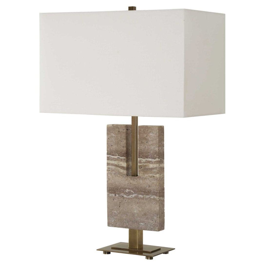 UTTERMOST, Turning Point Travertine Table Lamp, TABLE LAMPS