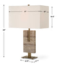 UTTERMOST, TURNING POINT TRAVERTINE TABLE LAMP, TABLE LAMPS