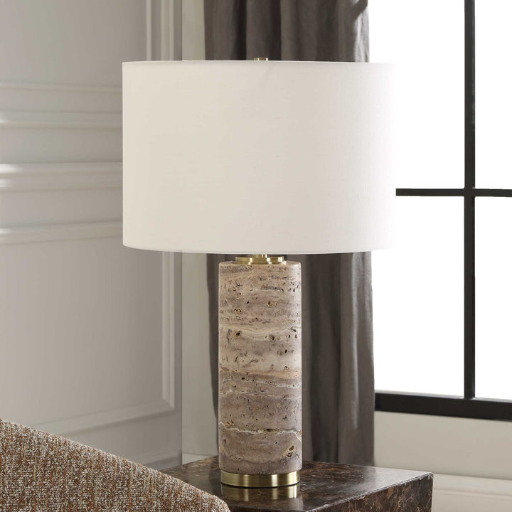 UTTERMOST, CORTADO TRAVERTINE TABLE LAMP, TABLE LAMPS