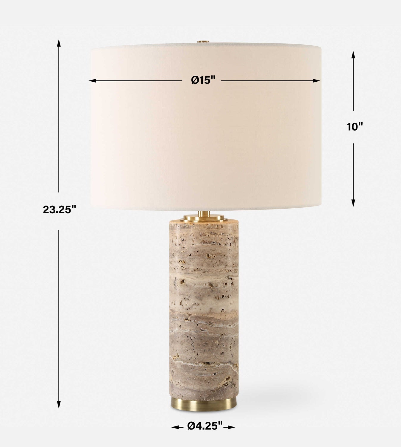 UTTERMOST, CORTADO TRAVERTINE TABLE LAMP, TABLE LAMPS