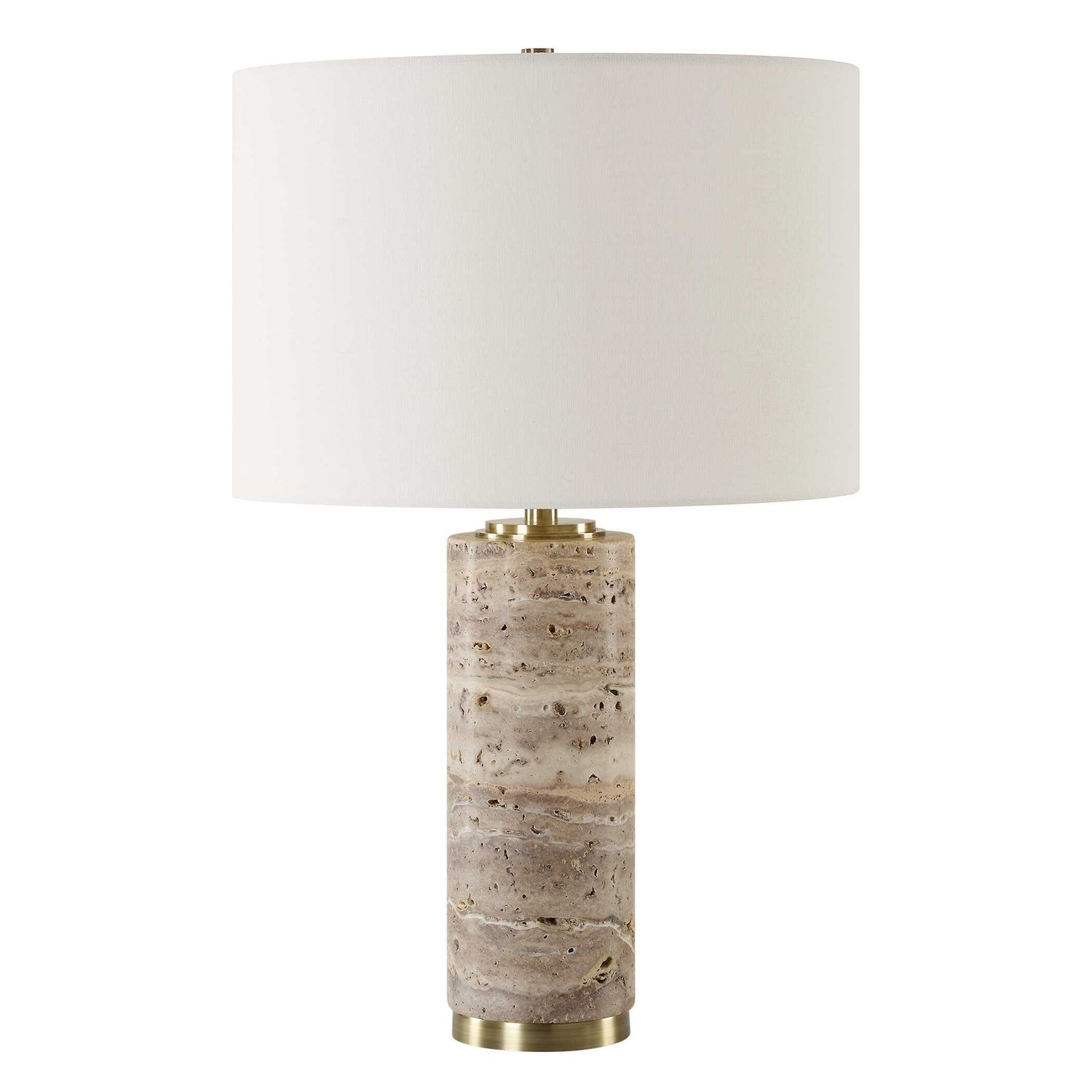 UTTERMOST, Cortado Travertine Table Lamp, TABLE LAMPS