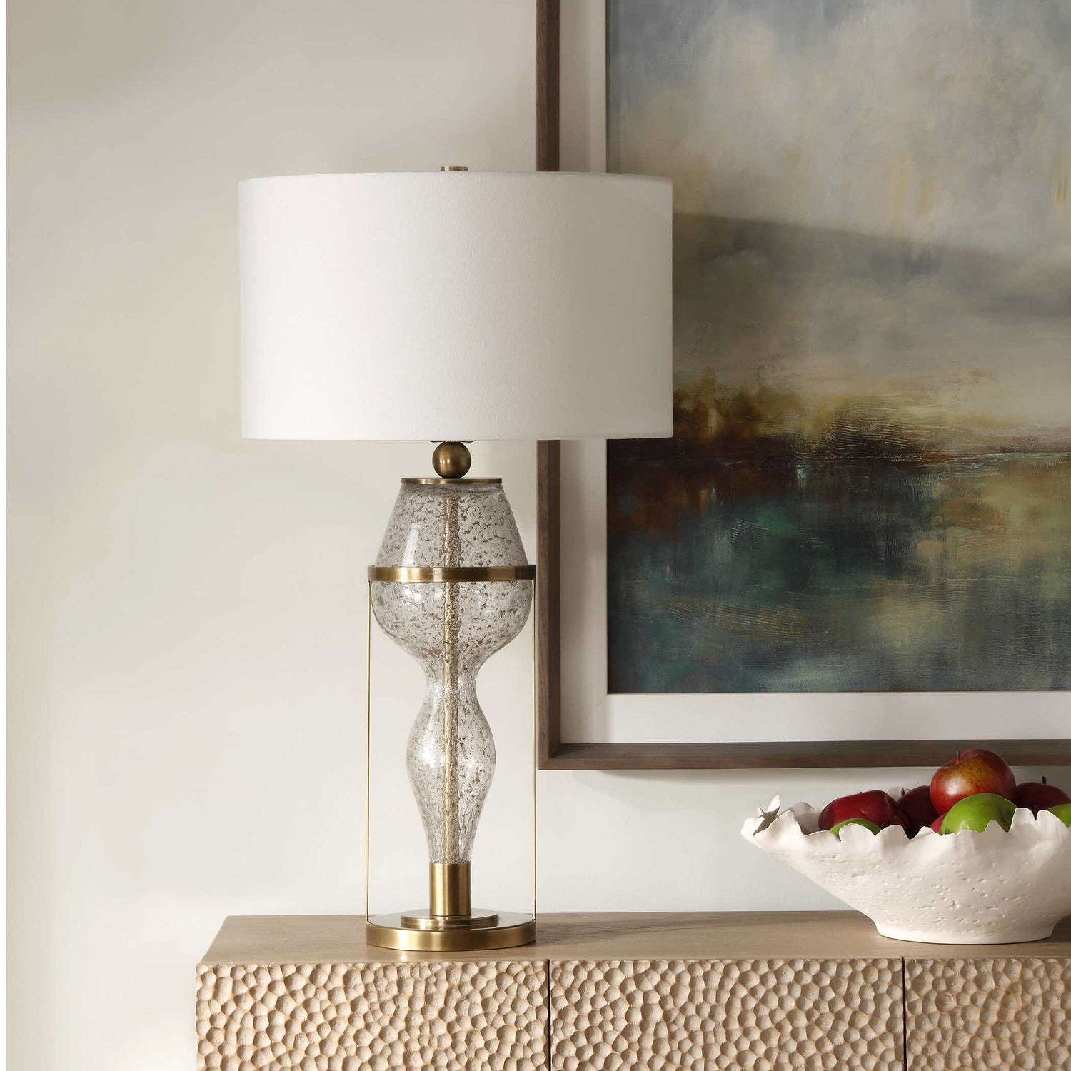 UTTERMOST, Out Of Time Seeded Table Lamp, TABLE LAMPS