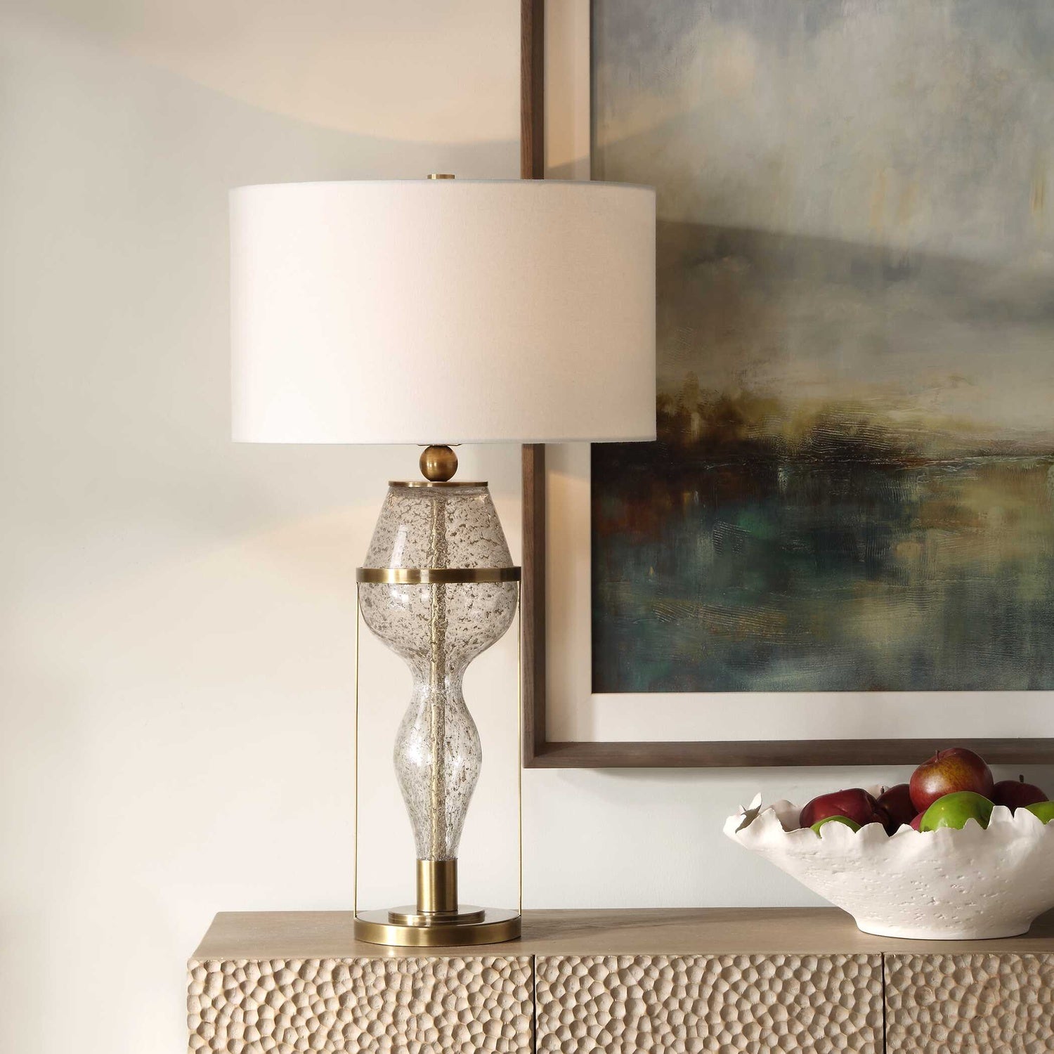 UTTERMOST, OUT OF TIME SEEDED TABLE LAMP, TABLE LAMPS