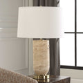 UTTERMOST, AUBREY TRAVERTINE TABLE LAMP, TABLE LAMPS