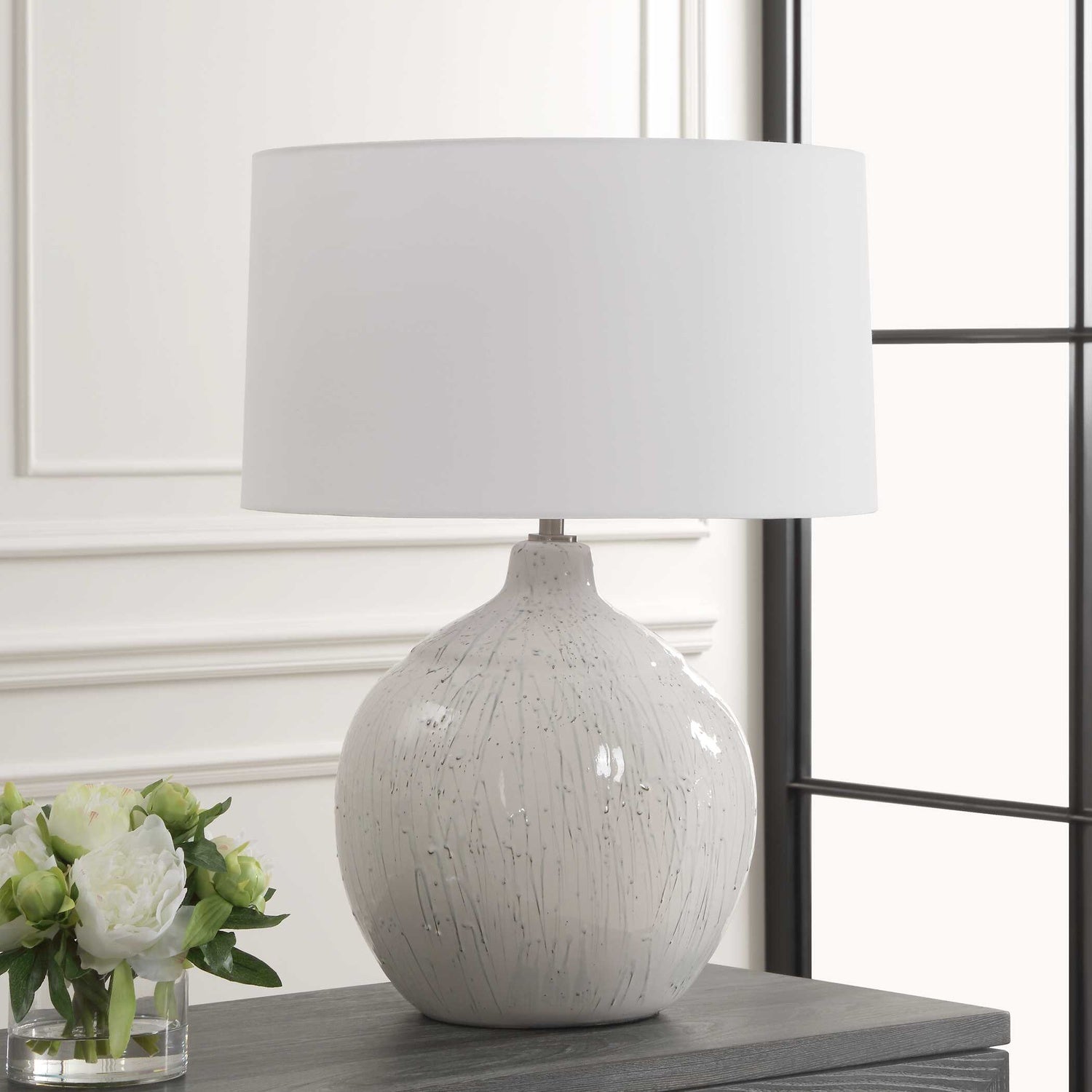UTTERMOST, DRIBBLE GLAZE TABLE LAMP, TABLE LAMPS