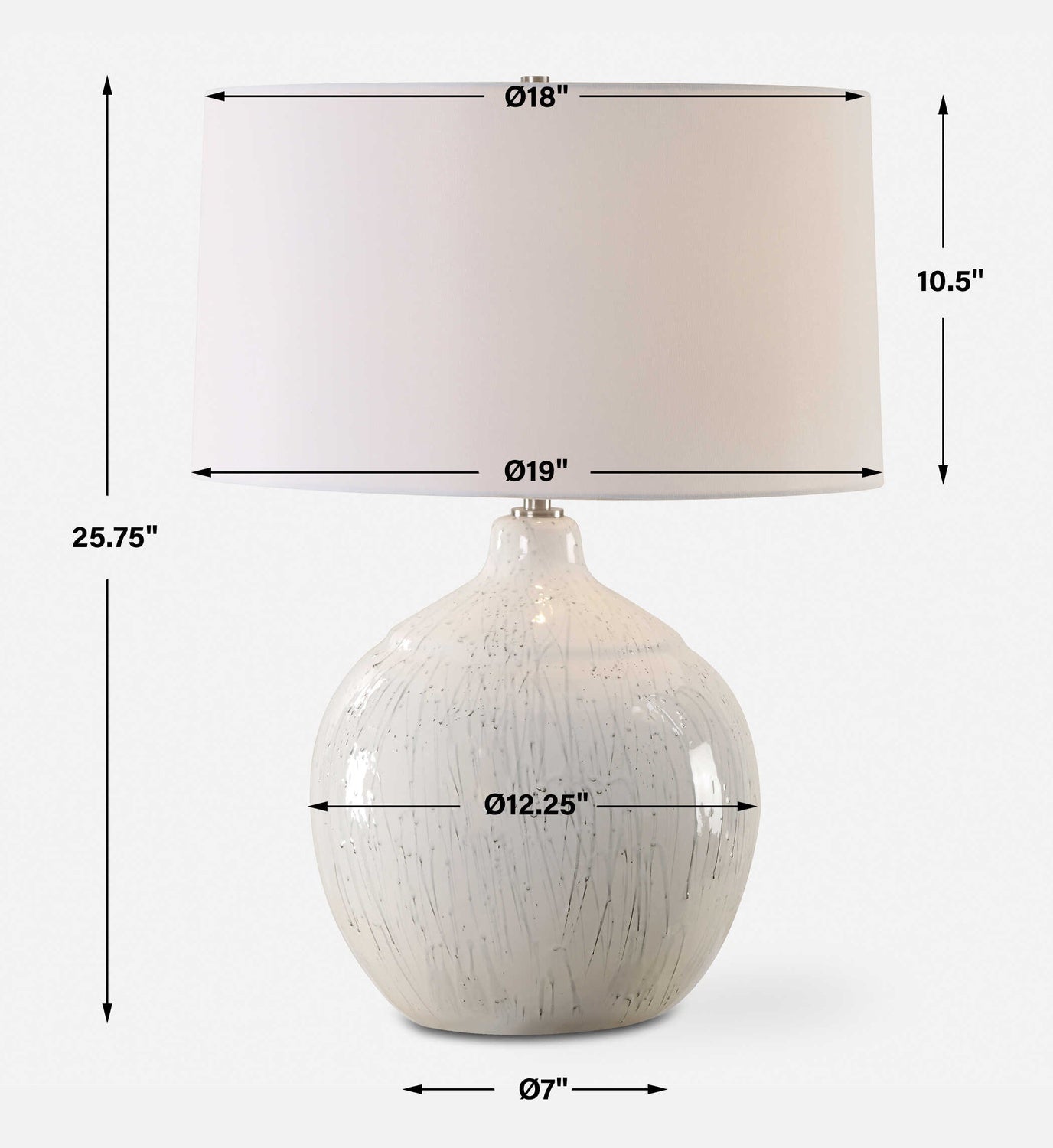 UTTERMOST, Dribble Glaze Table Lamp, TABLE LAMPS