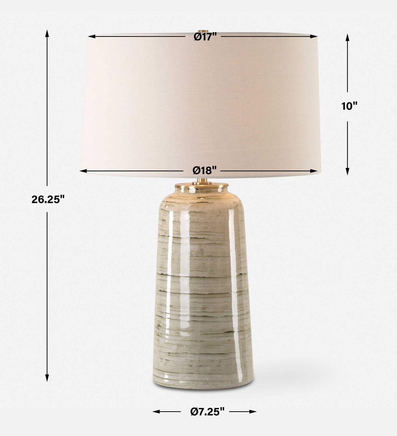 UTTERMOST, Strata Glaze Table Lamp, TABLE LAMPS