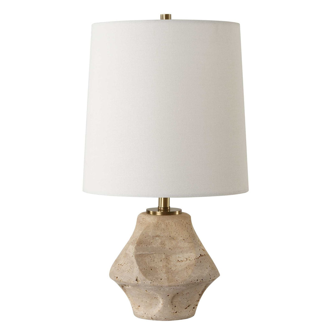 UTTERMOST, INDENT TRAVERTINE ACCENT LAMP, TABLE LAMPS