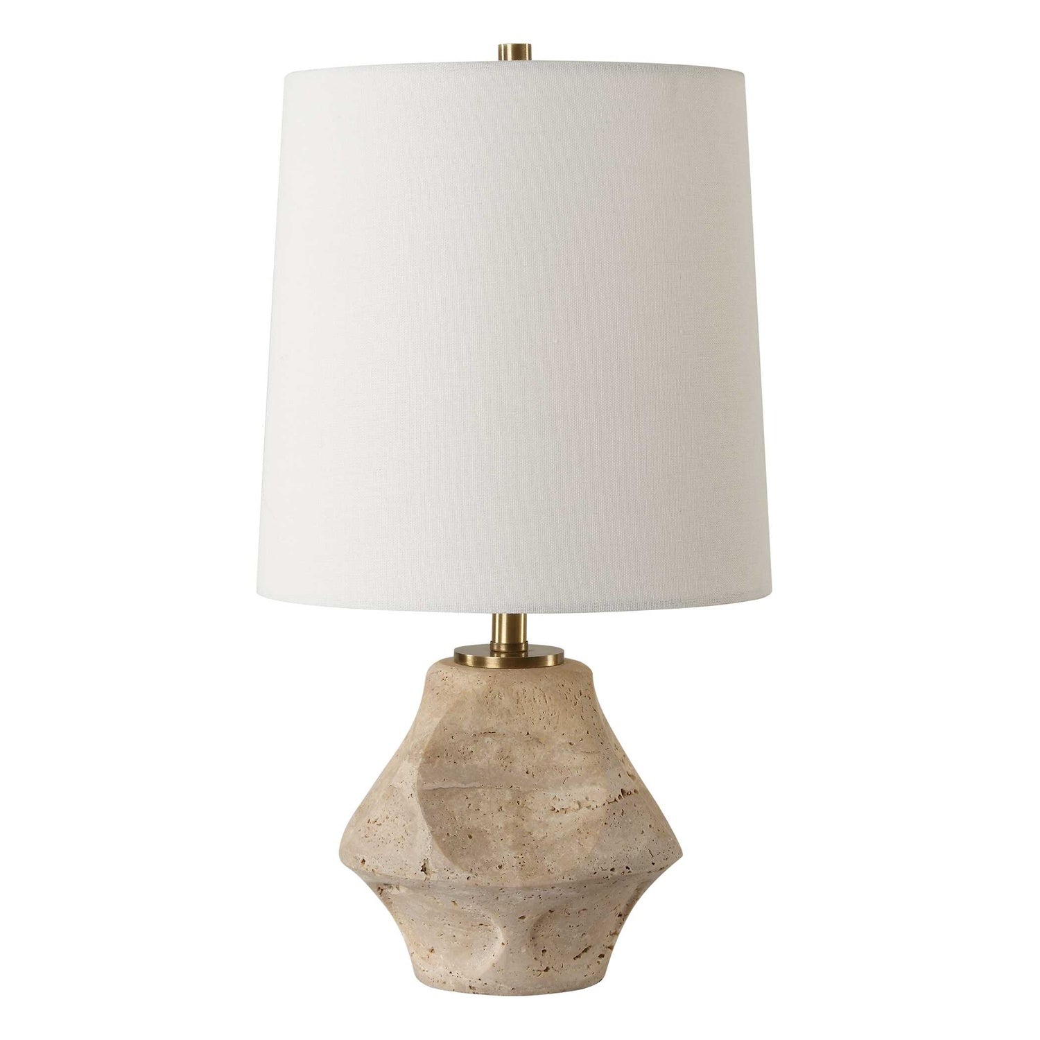 UTTERMOST, INDENT TRAVERTINE ACCENT LAMP, TABLE LAMPS