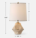 UTTERMOST, Indent Travertine Accent Lamp, TABLE LAMPS