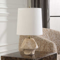 UTTERMOST, Indent Travertine Accent Lamp, TABLE LAMPS