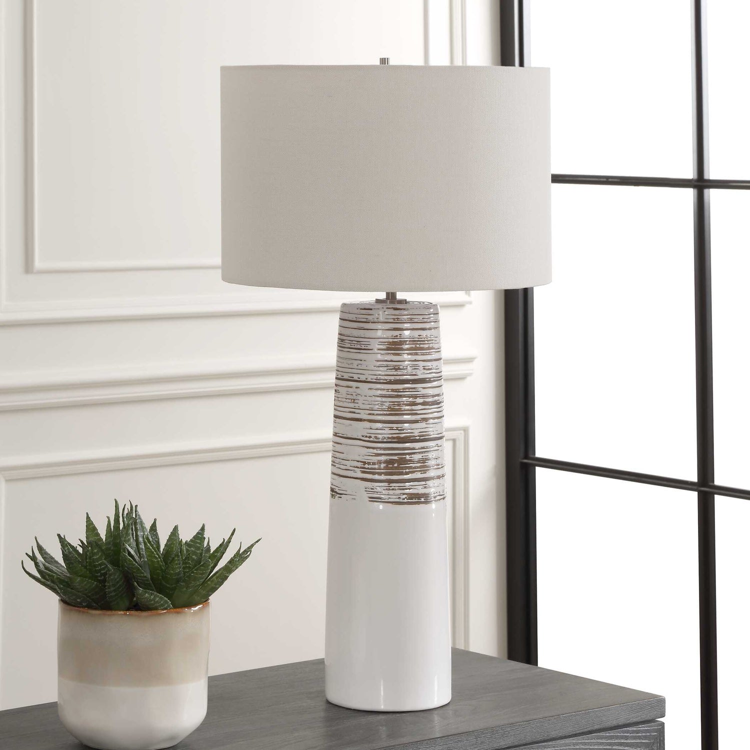 UTTERMOST, HAVEN GLAZE TABLE LAMP, TABLE LAMPS