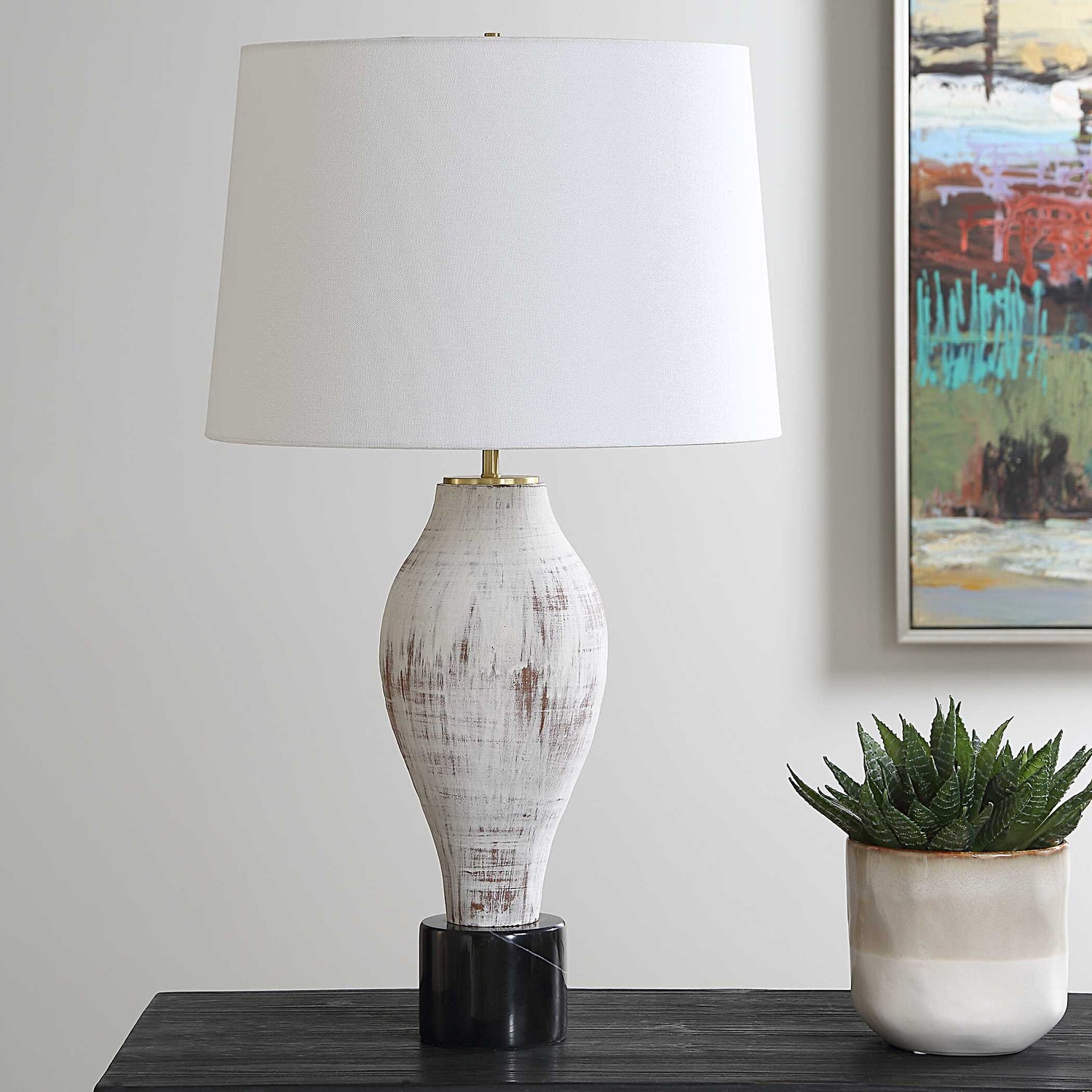 UTTERMOST, MAGDALINE RUSTIC TABLE LAMP, TABLE LAMPS