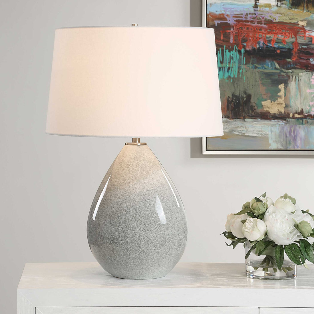 UTTERMOST, Moray Glaze Table Lamp, TABLE LAMPS