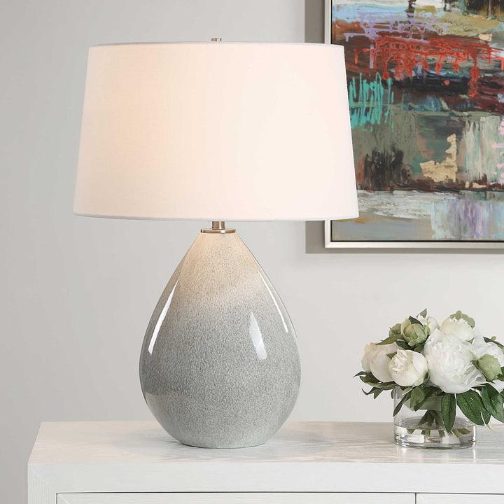 UTTERMOST, MORAY GLAZE TABLE LAMP, TABLE LAMPS