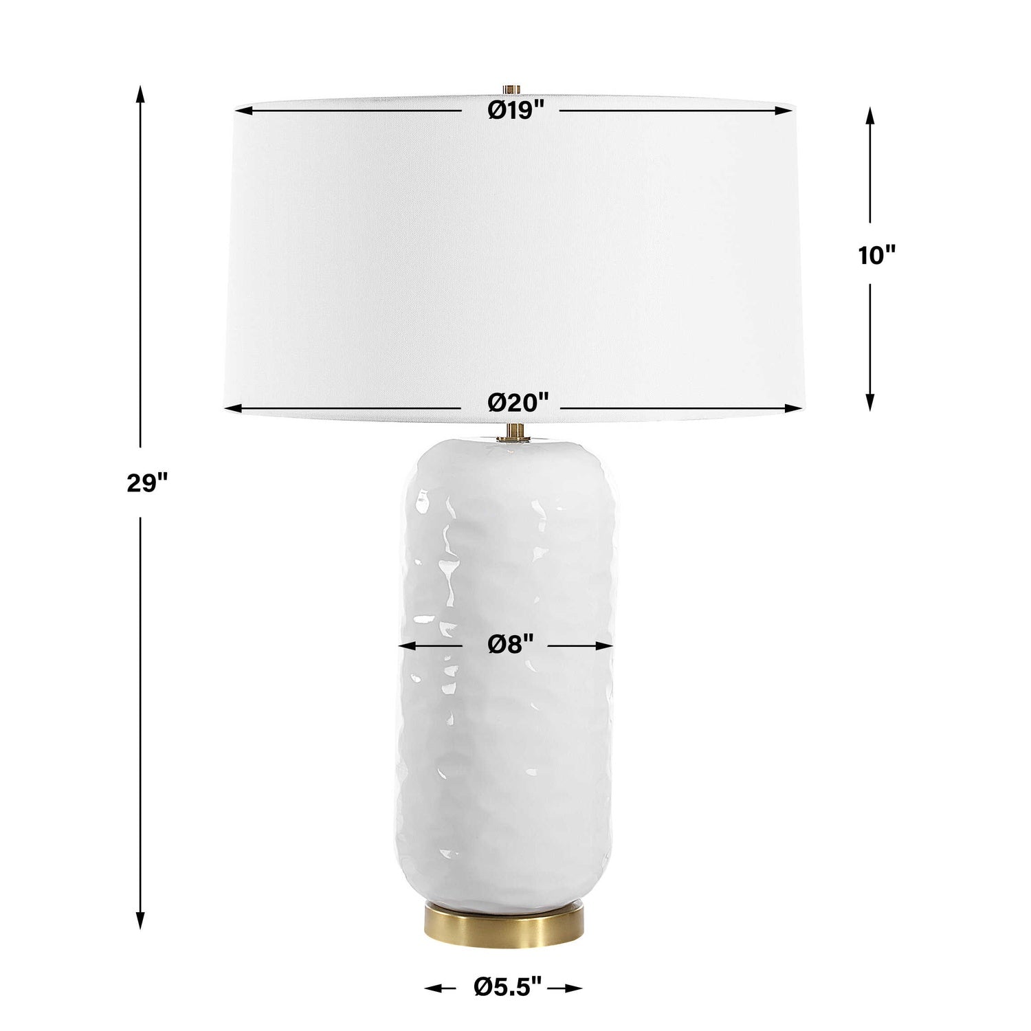 UTTERMOST, Iona Glaze Table Lamp, TABLE LAMPS