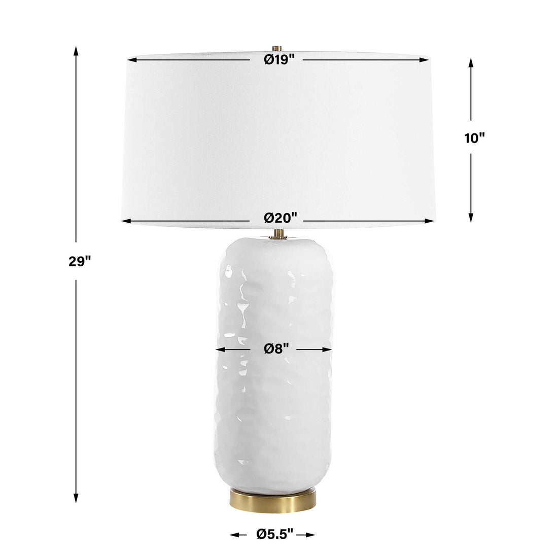 UTTERMOST, IONA GLAZE TABLE LAMP, TABLE LAMPS