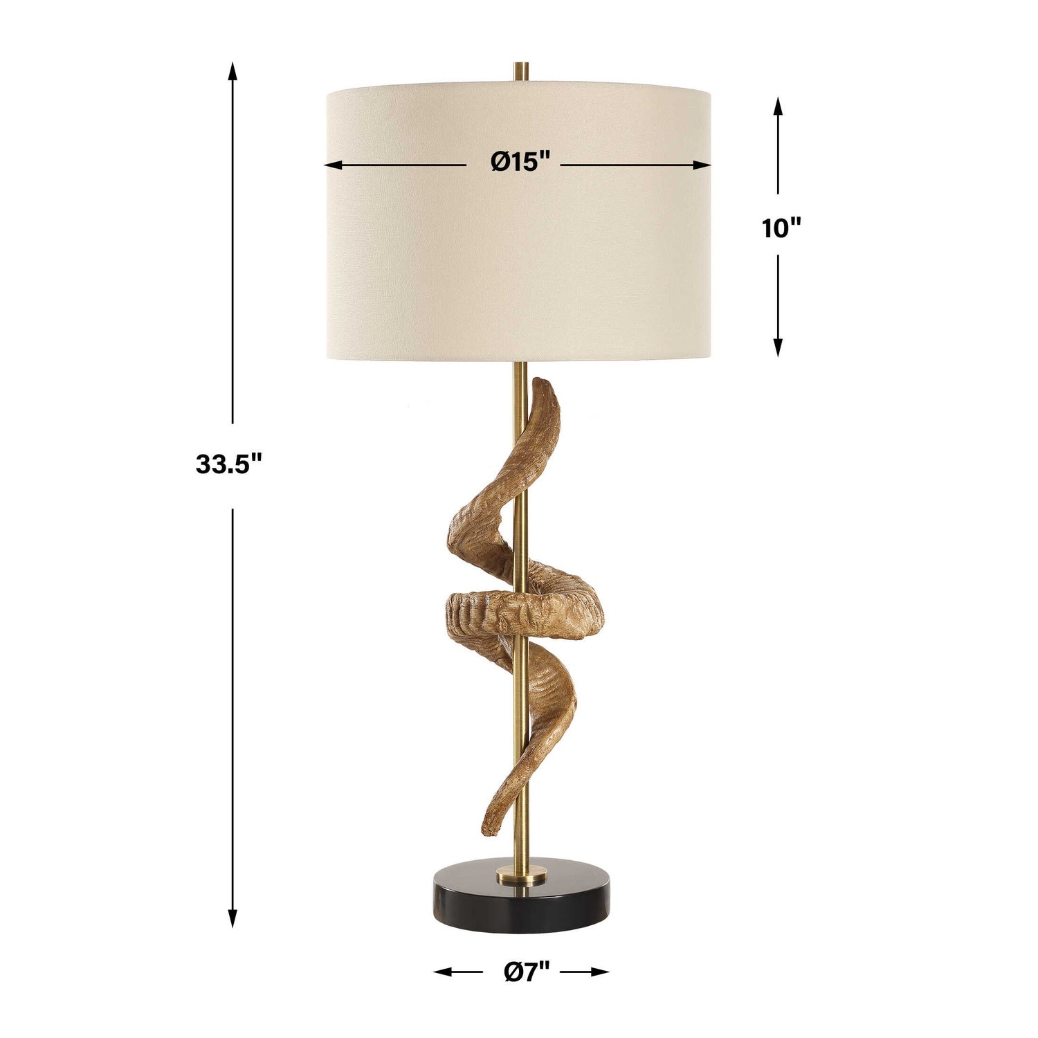 UTTERMOST, Rams Horn Table Lamp, FLOOR LAMP