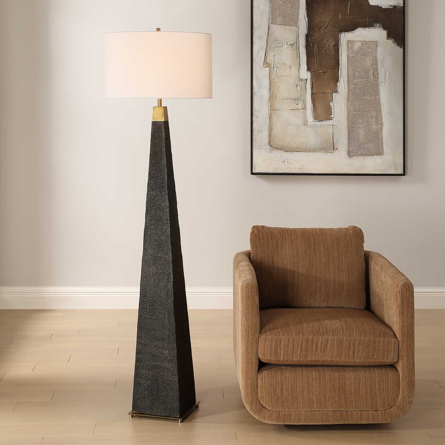 UTTERMOST, Lathey Tapered Floor Lamp, FLOOR LAMP