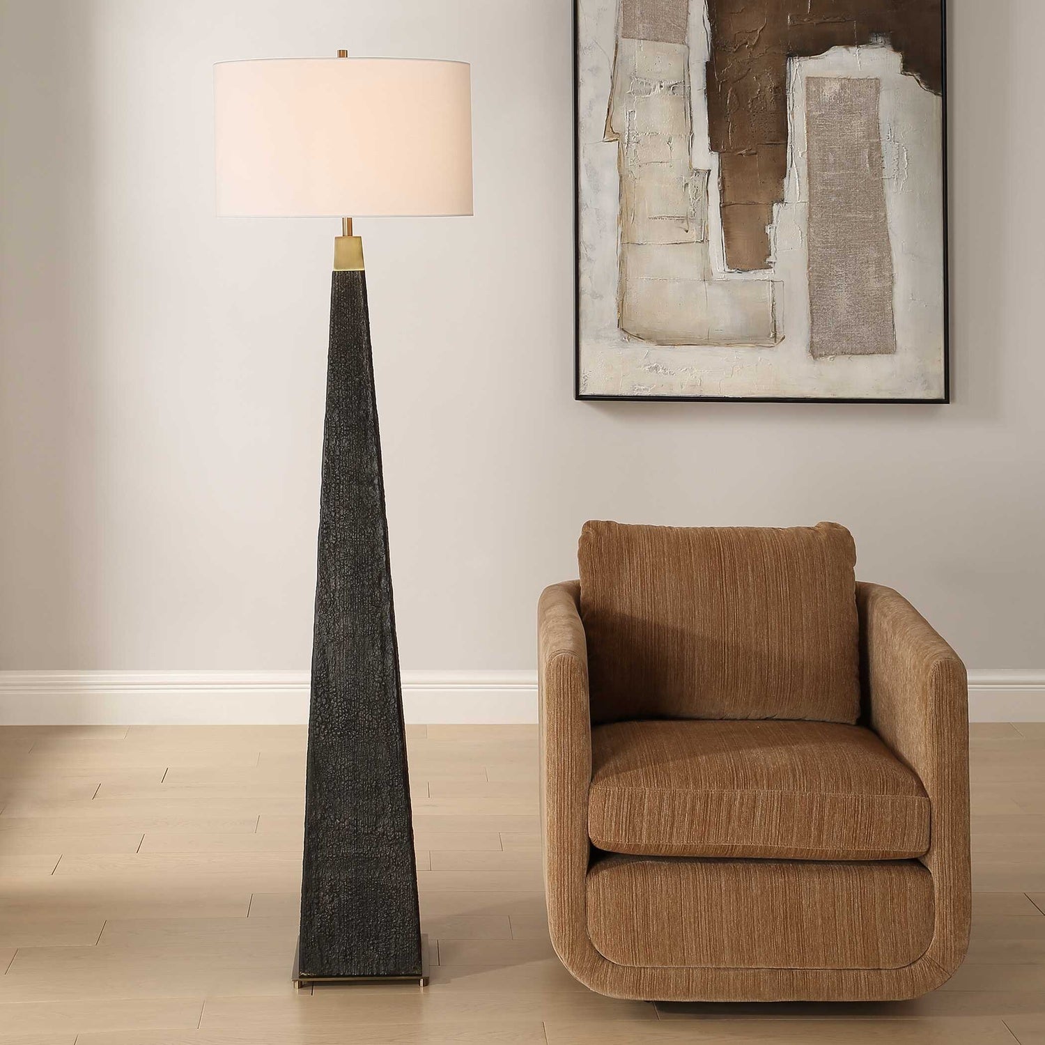 UTTERMOST, Lathey Tapered Floor Lamp, FLOOR LAMP