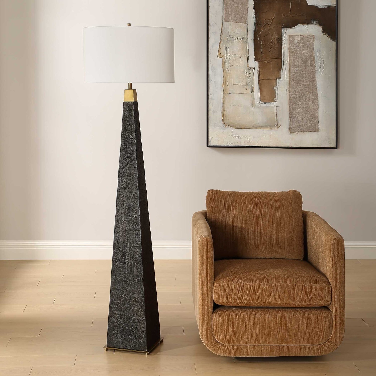 UTTERMOST, LATHEY TAPERED FLOOR LAMP, FLOOR LAMP