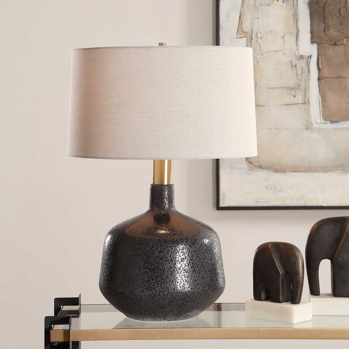 UTTERMOST, FLANAGAN MOTTLED GLOSS TABLE LAMP, TABLE LAMPS
