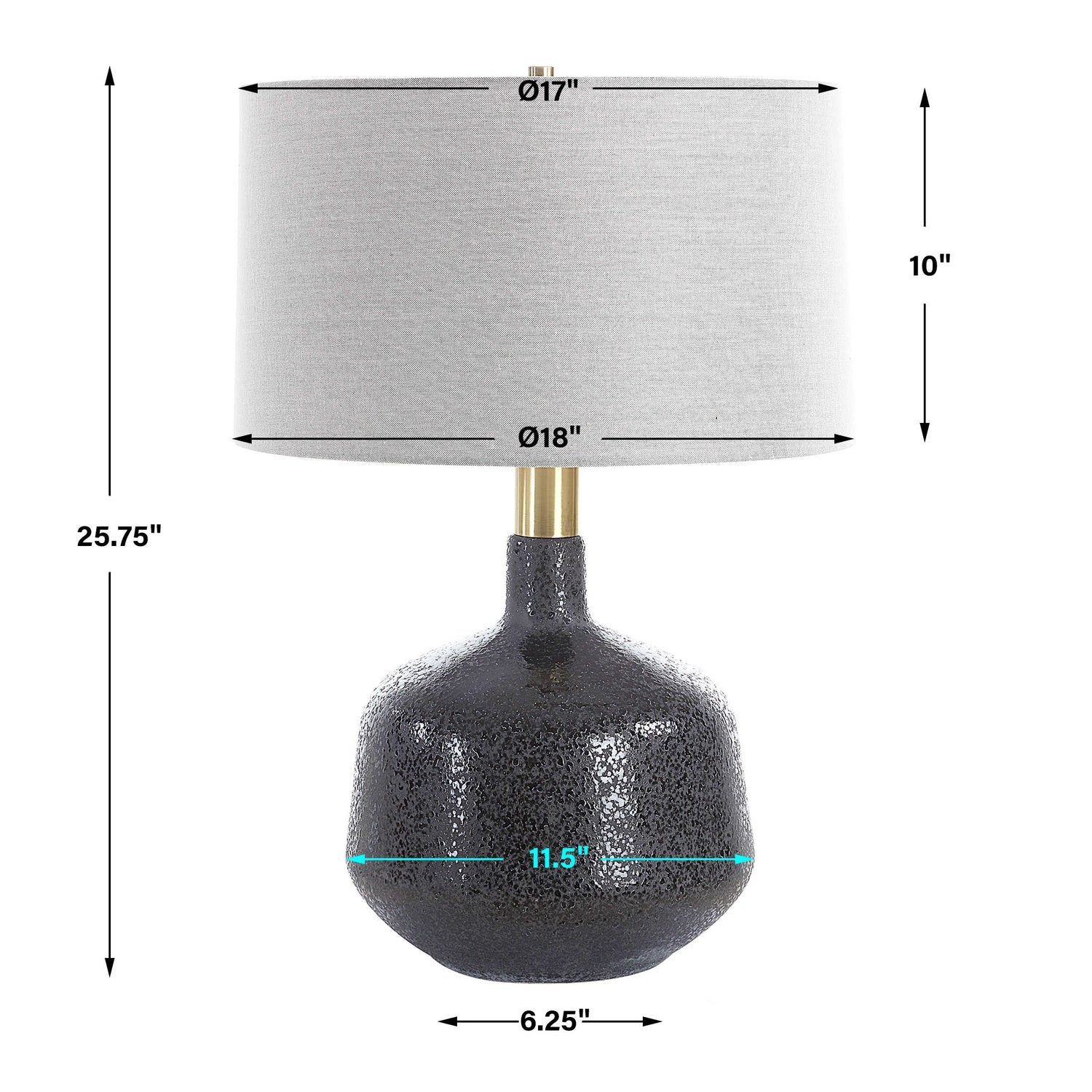 UTTERMOST, FLANAGAN MOTTLED GLOSS TABLE LAMP, TABLE LAMPS