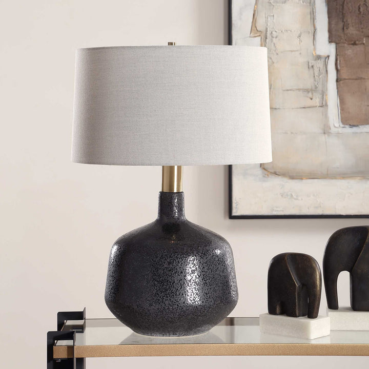 UTTERMOST, Flanagan Mottled Gloss Table Lamp, TABLE LAMPS