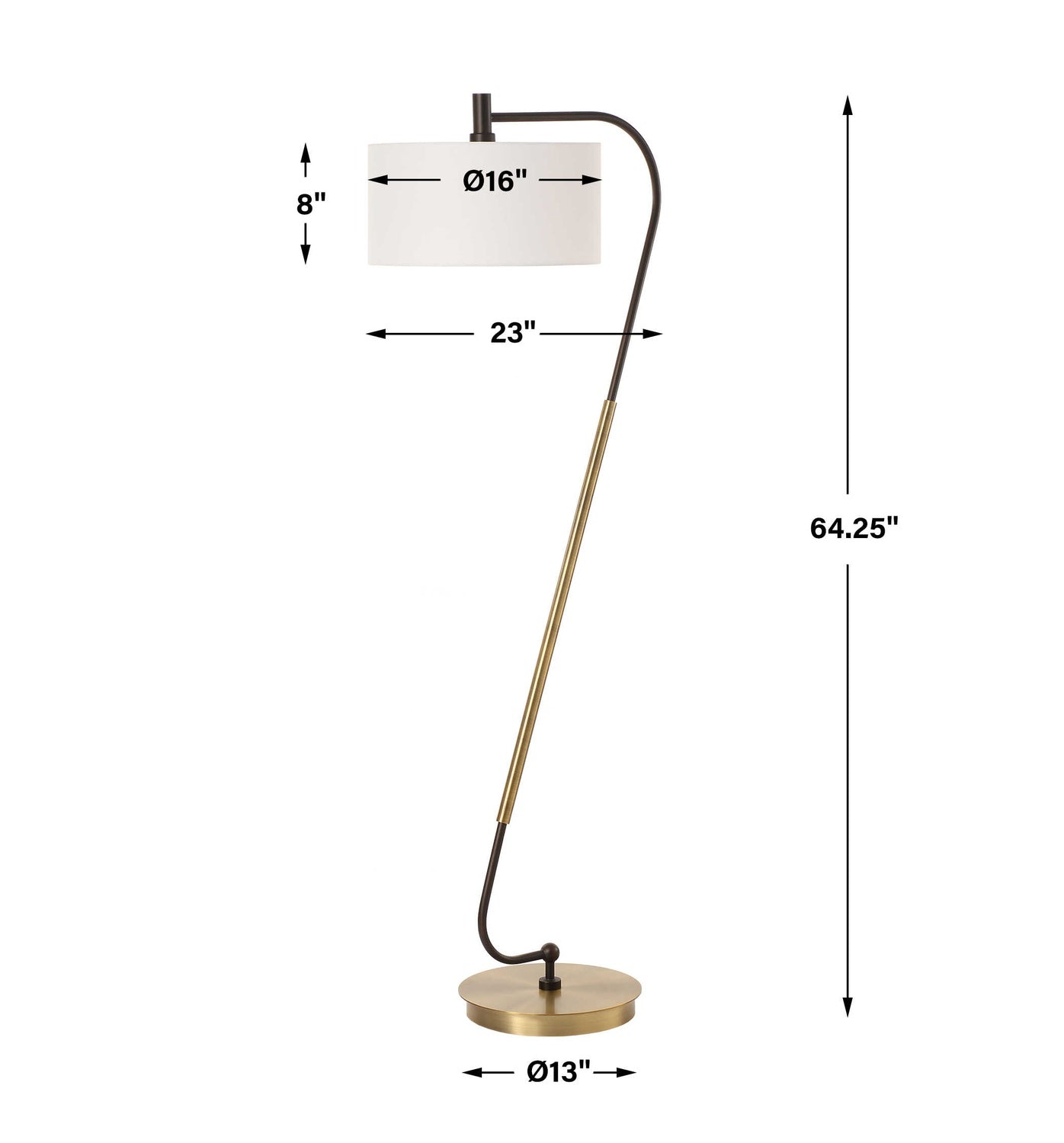 UTTERMOST, IRWIN CURVED FLOOR LAMP, FLOOR LAMP
