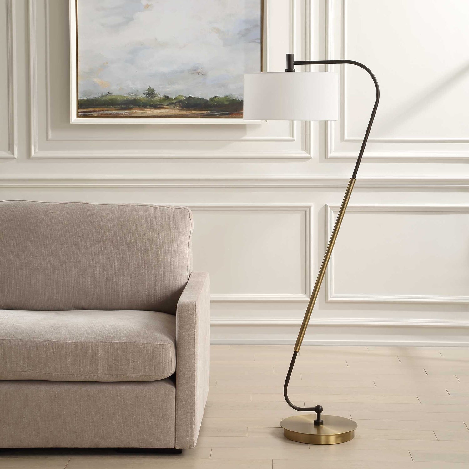 UTTERMOST, Irwin Curved Floor Lamp, FLOOR LAMP