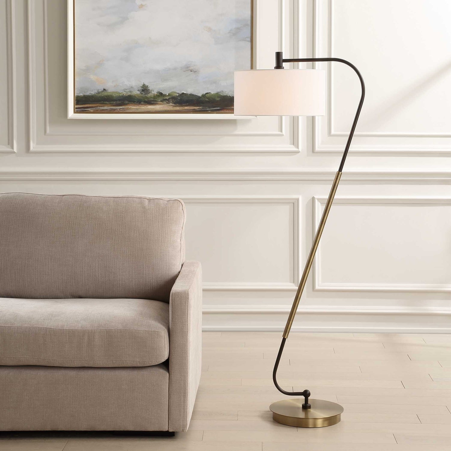 UTTERMOST, IRWIN CURVED FLOOR LAMP, FLOOR LAMP