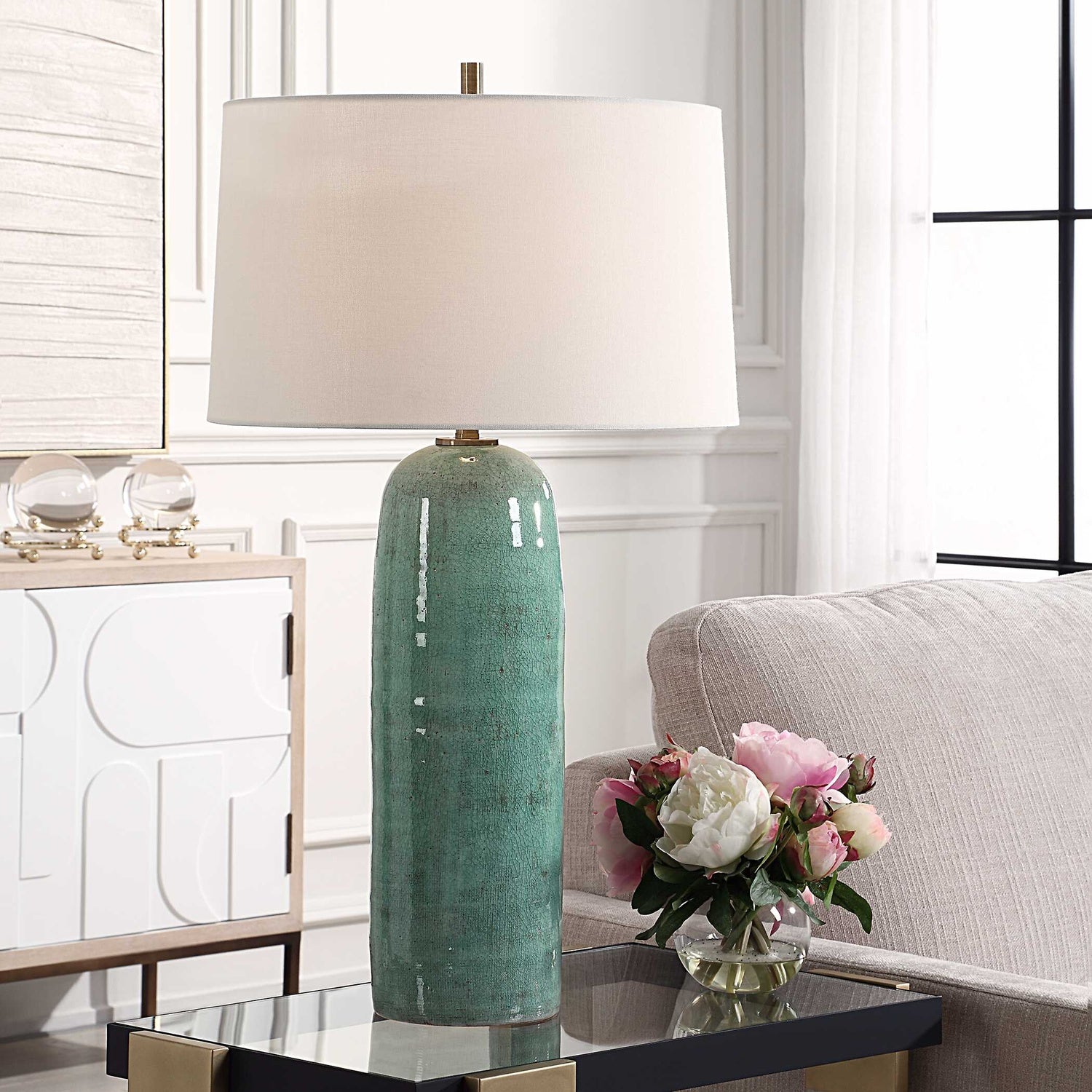 UTTERMOST, Andale Crackled Table Lamp, TABLE LAMPS