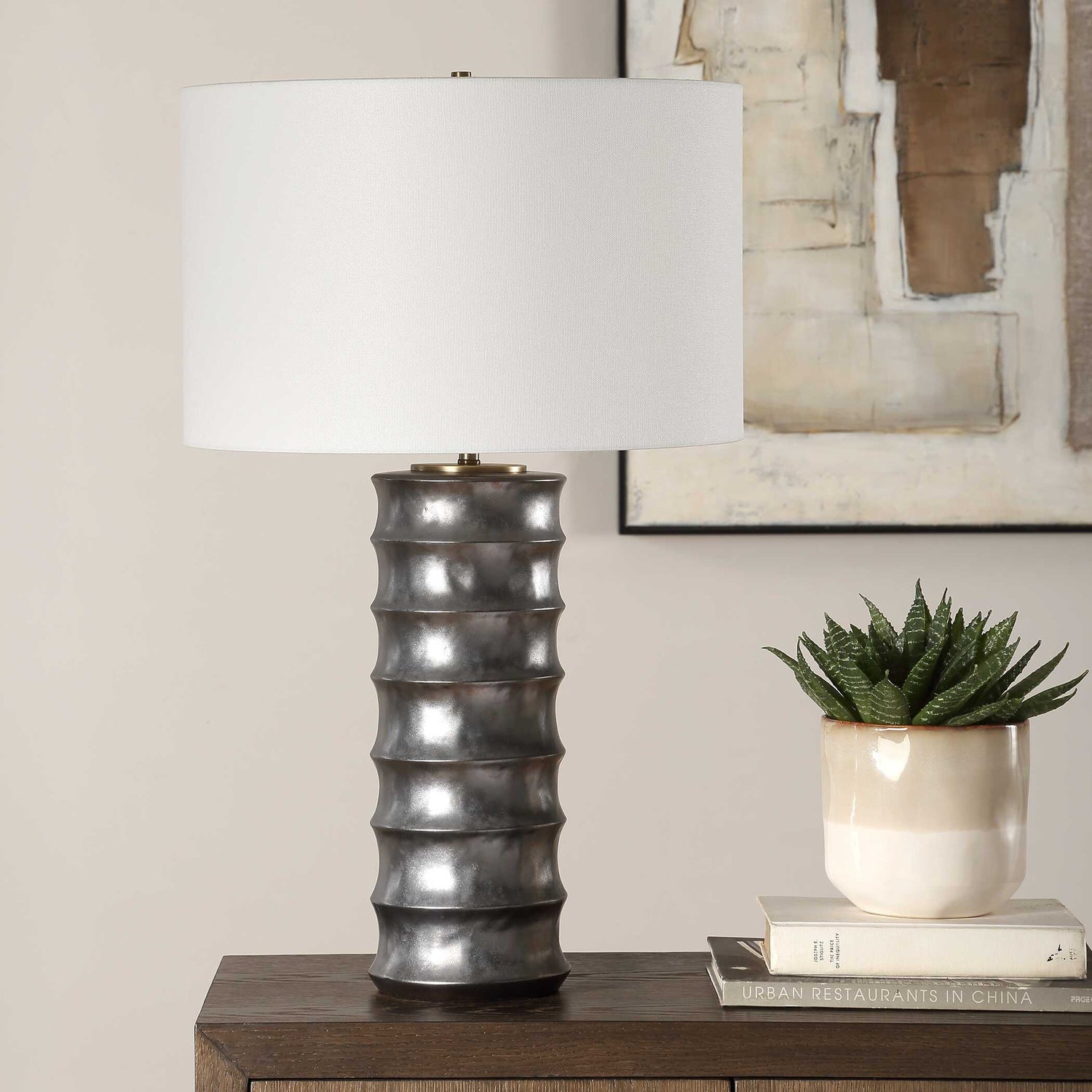 UTTERMOST, Corvair Scalloped Table Lamp, TABLE LAMPS